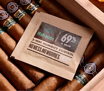 CIGARLOONG Pelninga Cigarų Drėkintuvas Maišelį Profesija Išlaikyti 69% Drėgnumo Boveda 8/ 60 G Cigarų Humidoras