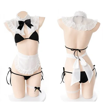 Cosplay Bikini Seksualus Kostiumai Lolita Tarnaitė Vienodas Japonijos Seksualus Apatinis Trikotažas Pagundai Apatiniai Drabužiai Sleepwear Egzotiškų Drabužių