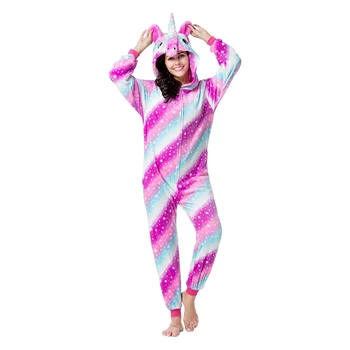 Cosplay Nustatyti Kigurumi Moterims, Vaikams, Vyrams Suaugusiųjų Pižama unicornio Dygsnio Totoro Onesies Žiemos Jumpsuit Halloween Kostiumai Sleepwear