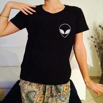 CZCCWD Vasaros 2019 Moterų Svetimų Juoda Marškinėlius Harajuku Kawaii Spausdinti Moterų marškinėliai Streetwear Mados Mielas Tumblr moteriški Marškinėliai