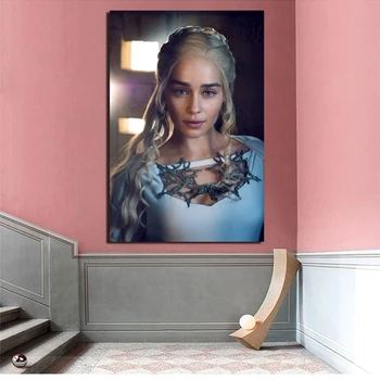 Daenerys Targaryen Drobės Tapybos Plakatus Spausdina Marmuro Sienos Meno Tapybos Dekoratyvinis Nuotraukas Modernių Namų Apdailos Sistema
