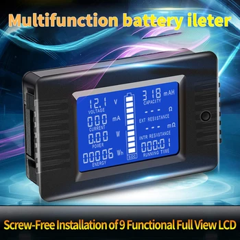 DC Daugiafunkcį Baterijos Testeris, Matuoklis Multimetras Ammeter Voltmeter LCD Ekranas Skaitmeninis Srovė Saulės 2021 инструменты