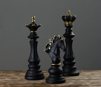 Derva Stalo Žaidimai, Priedai, Tarptautinės Šachmatų Figūrėlės Retro Namų Dekoro Paprasta Šiuolaikinės Chessmen Papuošalai