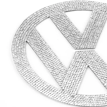 Diamond Bling kalnų krištolas 117mm Priekinės Grotelės Emblema + 110mm Galiniai Ženklelis Dangtelio Lipdukas Dekoras VW Volkswagen Beetle 2007-2012 m.
