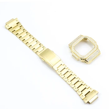 Diamond Watchband Nustatyti Laikrodžių Atveju, Bezel DW5600 5610 Nerūdijančio Plieno Unikalių Laikrodžių Priedai