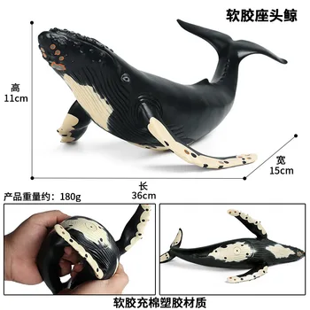 Didelis Modeliavimas Vandenyno Gyvūnų Minkštas Klijai Banginių Modelių figūrėlių Kolekcija Miniatiūriniai Pažinimo Švietimo Žaislai vaikams