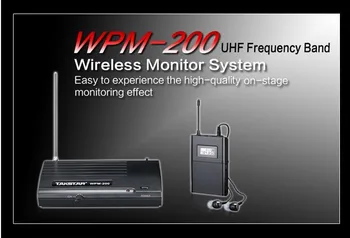 Didmeninė - Naujas TAKSTAR wpm-200 Ausyje profesionaliojo Scenos Wireless stebėjimo Sistemos imtuvas siųstuvas ausinių