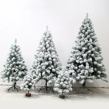 Dirbtinės Kalėdų Medis, Pušis, Baltoji Big Šiaurės Flocking 2021 Naujųjų Metų Dekoracija Led Durų Sienų Puošyba, Suvenyrų Scenos Dekoras
