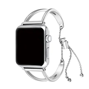 Dirželis Apple Watch band 42mm/38mm/44mm/40mm correa nerūdijančio plieno apyrankės dirželio mados dizaino grandinės iWatch serijos 3 4 5 6 se