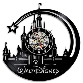 Disney Cartoon 12 Colių Vinilo Įrašas Laikrodis Mickey ir Minnie Mouse Mikė Sieninis Laikrodis Vaikų Kambarys Dekoratyvinių Laikrodis Namų Dekoro