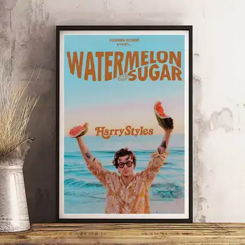Drobė Šiuolaikinės Harry Styles Nuotrauką Namų Puošybai Arbūzų Cukraus Plakatas, Tapyba Sienos Meno Spaudiniai, Modulinės be Rėmelio Kambarį
