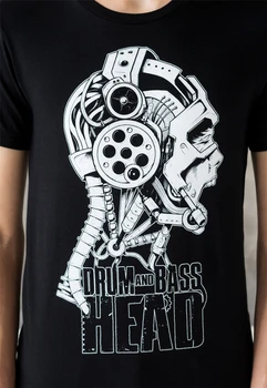 Drum And Bass Galvos Marškinėliai Robotas Junglist Džiunglių Masinis Amen Dubstep Vyrai Moterys Vintage Marškinėliai