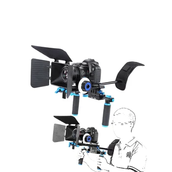 DSLR 5D2 vaizdo kameros veidrodiniai įrenginys peties mount rankena stabilizatorius steadicam atlikite dėmesio matte box Canon Nikon Sony BMCC GH4