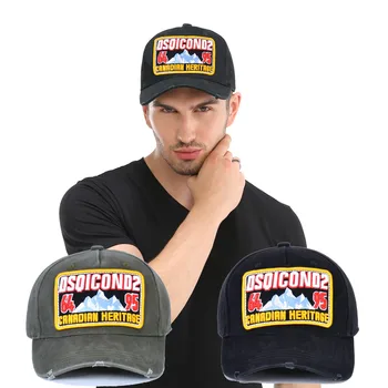 DSQICOND2 Prekės 2019 Beisbolo kepuraitę Vyrai Moterys Skrybėlę Siuvinėjimo Juoda DSQ2 raidžių Atsitiktinis Bžūp Hip-Hop Snapback Cap Dangteliai Kaulų Tėtis Skrybėlę
