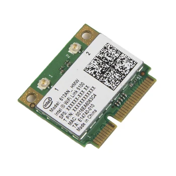 Dvigubos juostos 300Mbps Wireless Card Intel Wifi 5100 512AN_HMW Mini PCI-e Wlan Tinklo plokštė 2.4 G/5 ghz 802.11 a/g/n Nešiojamas