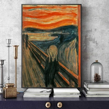Edvard Munch Rėkti Garsaus Drobė Meno Paveikslų Reprodukcijos Abstrakčiai Klasikinio Rėkti Sienos Plakatus Cuadros Namų Puošybai