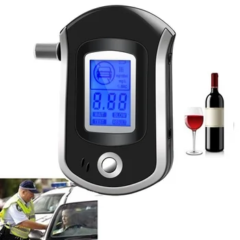 EEK-Prekės Breathalyzer Skaitmeninis LCD Kvėpavimas Alkoholio Testeriai su 10 Kandikliai Ekranas ir puslaidininkio Jutiklis