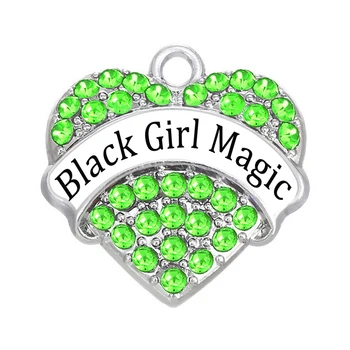 Ekologinio draugiškas metalo, kristalų lipdukas black girl magic pakabukai pakabučiai mergina roko papuošalai, aksesuarai apyrankės karoliai padaryti