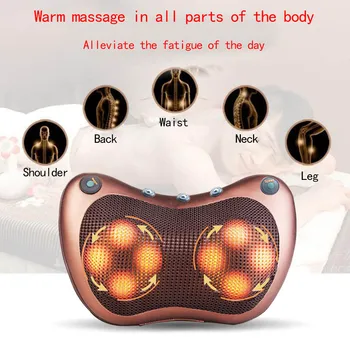 Elektros Kaklo Massager Masažas Atsipalaidavimo Pagalvės, Daugiafunkcinis Shiatsu Peties Infraraudonųjų Spindulių Šildymo Lengvatos Skausmo Masažo Pagalvė