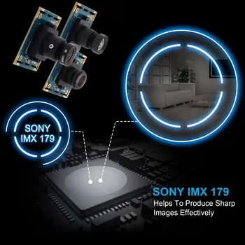 ELP USB Kamera 8MP, SONY IMX179 USB 2.0 High Speed USB Valdybos Kameros Modulį, skirtą 