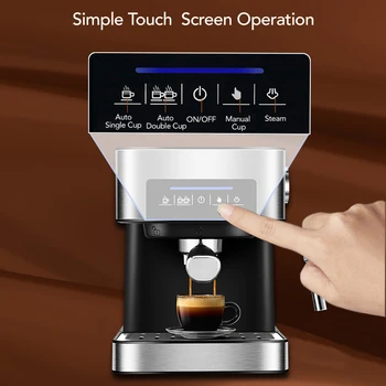 Espresso Kavos Aparatas, Inox Pusiau Automatinė Expresso virimo aparatas,kavinė Milteliai Espresso Maker
