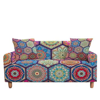 Ethinc Bohemijos Gėlių Sofa Cover Fotelis Baldai Padengti Elastinga Atveju ant Kampo Sofos Padengti Kambarį Vaikams Miegamasis