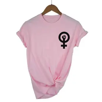 Feminizmas Marškinėlius Pirmoji Riaušių Myliu Moteris Marškinėlius Mados Kišenėje Spausdinti Marškinėliai Tee Marškinėliai Femme Trumpas Rankovės Feminizmo Šūkis T-shirt