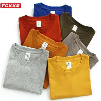FGKKS T-Shirt Vyrams Pavasarį vyriški trumpomis Rankovėmis Marškinėliai O-Kaklo Atsitiktinis marškinėliai Topai & Tees Mados Vyrų Viršuje Vyrų T-Shirt
