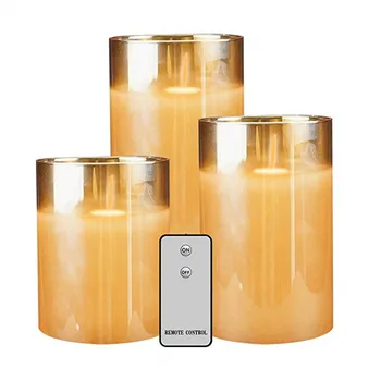 Flameless Led Žvakių Mirgėjimas Žvakė su baterijomis, su nuotolinio Nekilnojamojo Vaškas, Vestuvių led Stiklo taurės žvakė namų puošybai