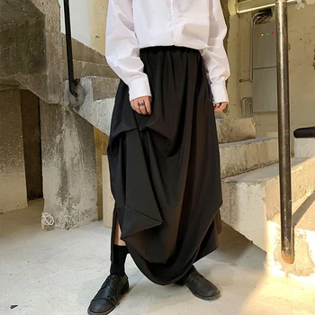 Four seasons tamsiai Yamamoto stiliaus asmeninį plisuotos dizaino vyriški sijonas ir kelnės kirpykla, jaunimo, vyrų ir moterų
