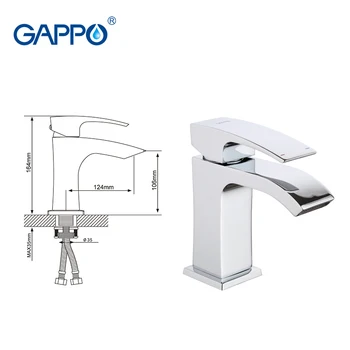 GAPPO Baseino Maišytuvas kabinoje sumontuoti krioklys baseino maišytuvas čiaupai, vonios kambarys baseino maišytuvas maišytuvas krioklys, maišytuvas, maišytuvai