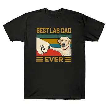 Geriausia Lab Tėtis Kada nors Juokinga Labradoro Meilužis Virimui Tinka Vintage Marškinėliai Tee Black Estetinės korėjos Stiliaus marškinėliai Moterims Ullzang Tee Moterims