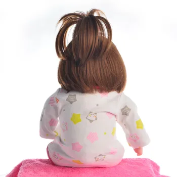 Gražūs Kūdikių Lėlės Reborn Realistiškas 18 Colių Minkšto Silikono Kūdikių Lėlės Ilgų Plaukų Perukas Atgimsta Lėlės Žaislas Mergina Staigmena
