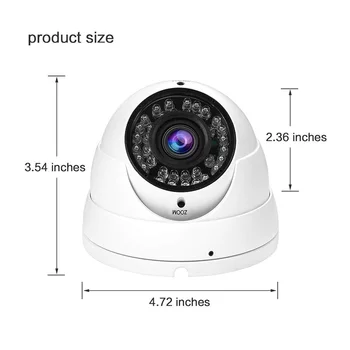 HAINAUT 1080P Sony Starvis Imx327 Cmos Hibridinio Fotoaparato Paramos TVI CVI CVBS Išėjimas 2.8~12mm Vari-Focal Analoginis CCTV Apsaugos Centrinis