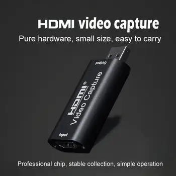 HDMI Video Capture Card USB 2.0 HDMI 1080P Video Grabber Įrašyti Langelį PS4 Žaidimų HD Kamera Užfiksuoti Įrašymo Paramos Wi