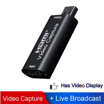 HDMI Video Capture Card USB 2.0 HDMI 1080P Video Grabber Įrašyti Langelį PS4 Žaidimų HD Kamera Užfiksuoti Įrašymo Paramos Wi