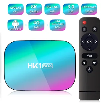 HK1BOX 4GB 128GB 8K Amlogic S905X3 Smart TV BOX 