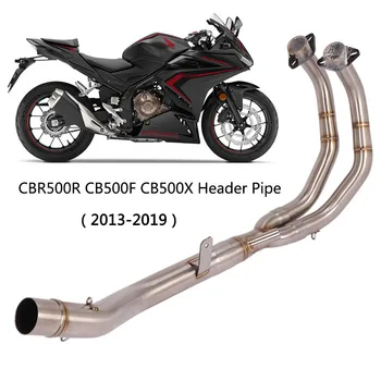 Honda CBR500R CB500X CB500F Motociklo Išmetimo Sistemos užsivilkti 51 mm Antraštė Vidurio Išmetimo Vamzdis Nerūdijančio Plieno 2013-2019