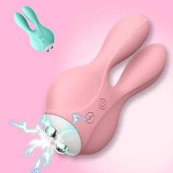 IKOKY Krūties Klitorio Stimuliatorius Massager Vibratoriai Kiaušinių Moterų Masturbacija Elektros Smūgio Rabbit Vibratorius Sekso Žaislas, skirtas Moterims, Vyrams