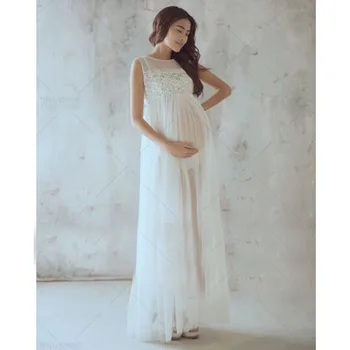 Ilgai Nėrinių Motinystės Fotografija Rekvizitai Nėštumo Suknelė Fotografijos Motinystės Suknelės Už Nuotrauką Šaudyti Embarazada Vestidos Gravidas