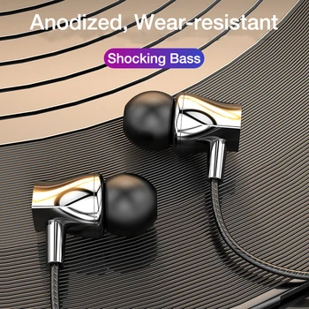 In-ear Ausines, skirtas Mobiliojo Telefono Laidines Ausines 3,5 mm Stereo Ausinės, laisvų Rankų įrangos Ausinių Laidą su Bass Ausinės su Mic MP3