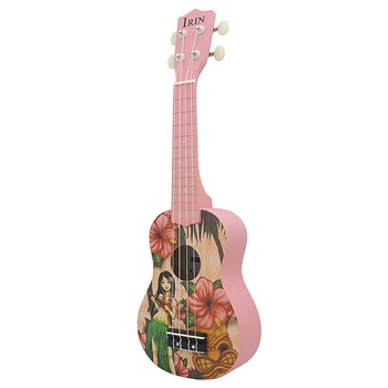Irin 21 Colio Rožinė Sopranas Ukulėle Ukelele Gitara 4 Stygų Akustinę Havajų Gitara, Muzikos Instrumentai Girl Naujokas