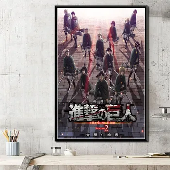 Išpuolis Titan Plakatų Ir Grafikos Paveikslai Tapyba Japonijos Anime Sienos Meno Dekoratyvinis Nuotraukas Kambarį Namų Dekoro Cuadros