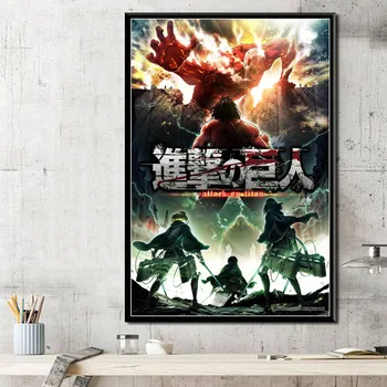 Išpuolis Titan Plakatų Ir Grafikos Paveikslai Tapyba Japonijos Anime Sienos Meno Dekoratyvinis Nuotraukas Kambarį Namų Dekoro Cuadros