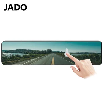 JADO Vairavimo Diktofonas 1080P Automobilių Dvr vaizdo Kamerą 12 Colių 360 Kamera Full HD Naktinio Matymo Brūkšnys Cam Priekiniai Ir Galiniai Automobilio Fotoaparato Veidrodis