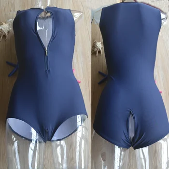 Japonijos Seksualus Sukumizu Mokyklos maudymosi kostiumėlį Moterų Plius Dydis maudymosi Kostiumėliai Mai Feminino Dvi Užtrauktuku maudymosi Kostiumėliai Bikinis su vientisi maudymosi kostiumėlį
