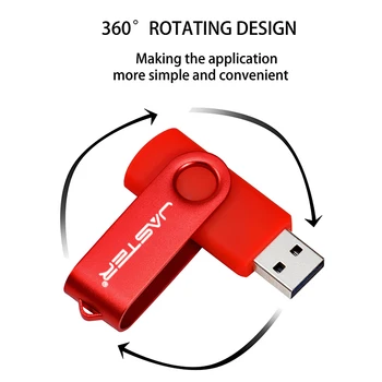 JASTER karšto mados plastiko sukasi išorės saugojimo U diskas USB 2.0 pendrive 4GB 8GB 16GB 32GB 64GB nykščio usb flash drive