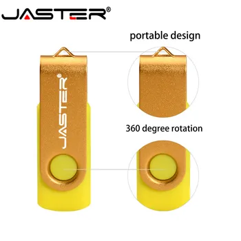 JASTER karšto mados plastiko sukasi išorės saugojimo U diskas USB 2.0 pendrive 4GB 8GB 16GB 32GB 64GB nykščio usb flash drive