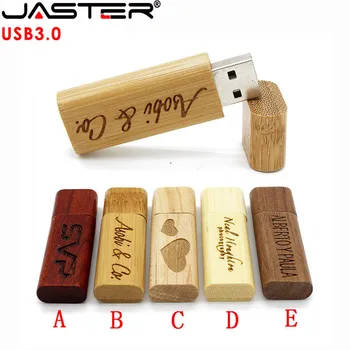 JASTER USB 3.0 didelio greičio Mediniai bambuko USB 