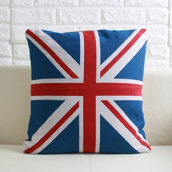 JAUKUS storio kokybės klasikinis Anglija UK sąjungos vėliava SĄJUNGOS JACK karių žirgų 45x45cm Apdailos sofa-lova, kėdė, lininė pagalvėlė padengti